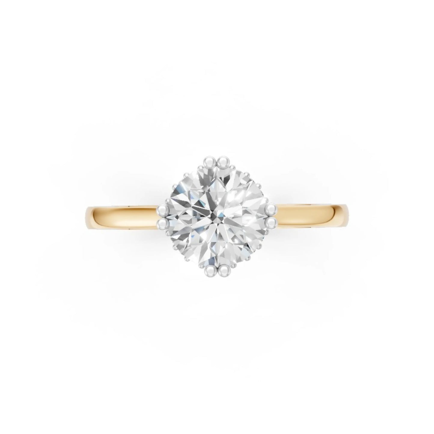 Timeless Solitaire Diamond Ring Yellow Gold