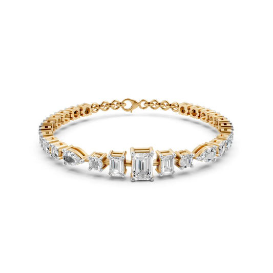 Elegant Diamond Bracelet Yellow Gold
