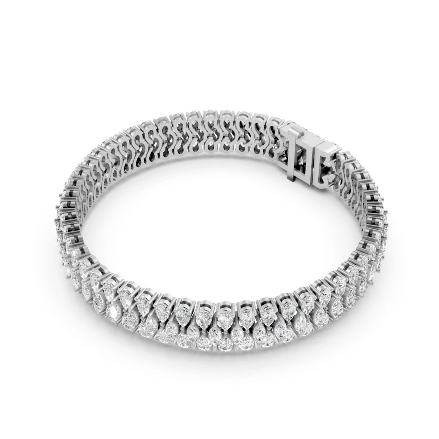 Marquise Diamond Tennis Bracelet White Gold