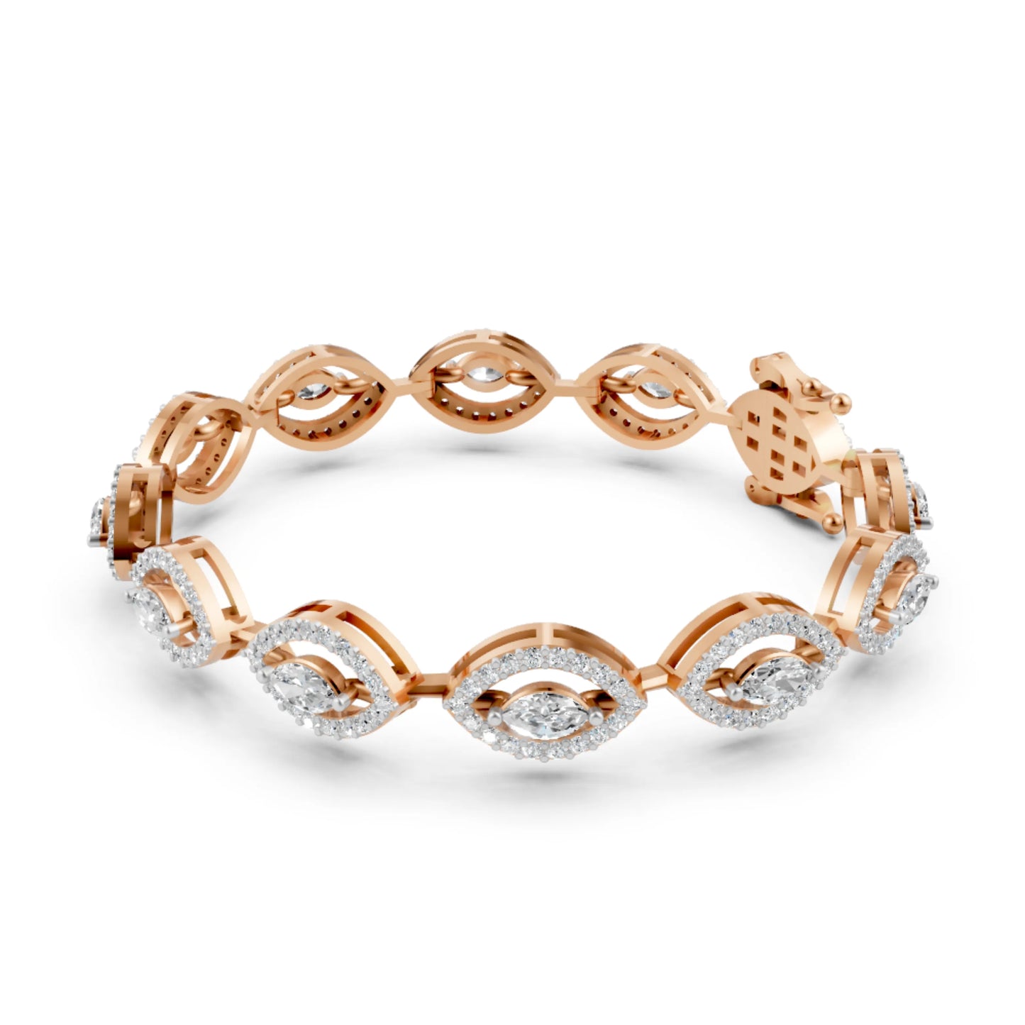 Paisley Diamond Bracelet Rose Gold