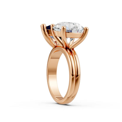BlueWhisper Two-Stone Diamond Ring Rose Gold
