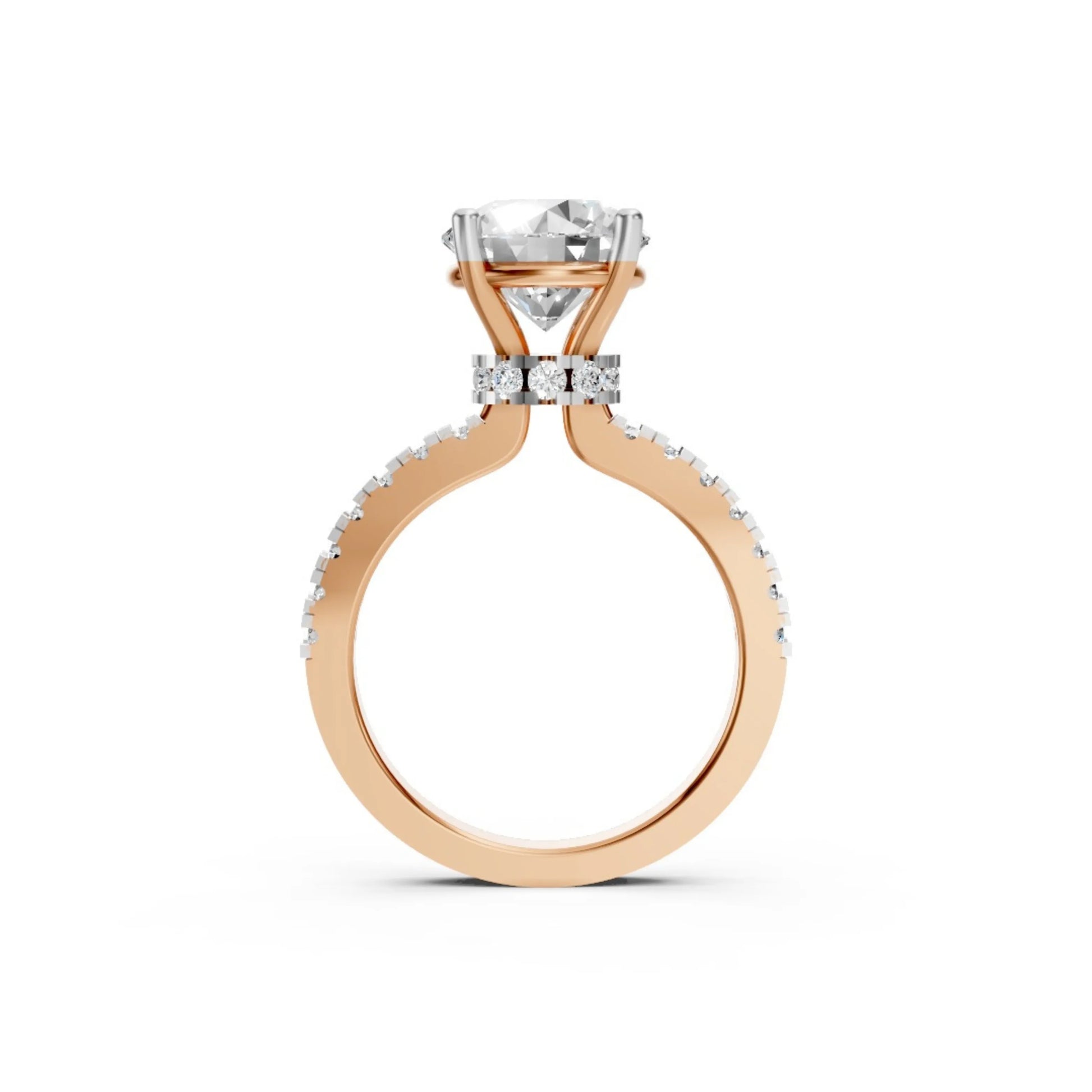 PureGlow Pavé Band Ring Rose Gold