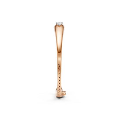 Elegant Open Diamond Bangle Rose Gold