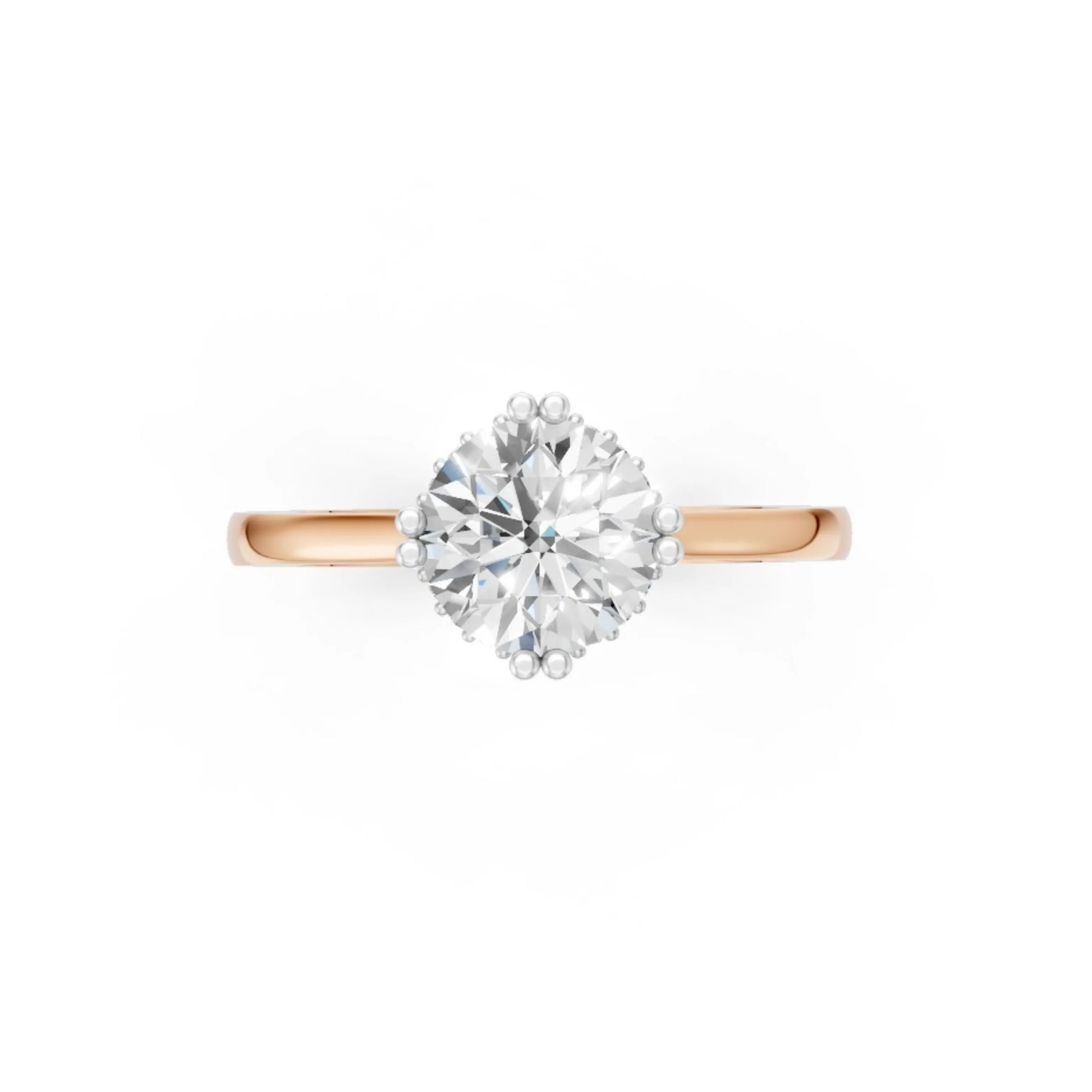 Timeless Solitaire Diamond Ring Rose Gold