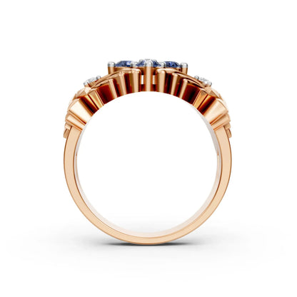 TanzanLeaf Diamond Ring Rose Gold