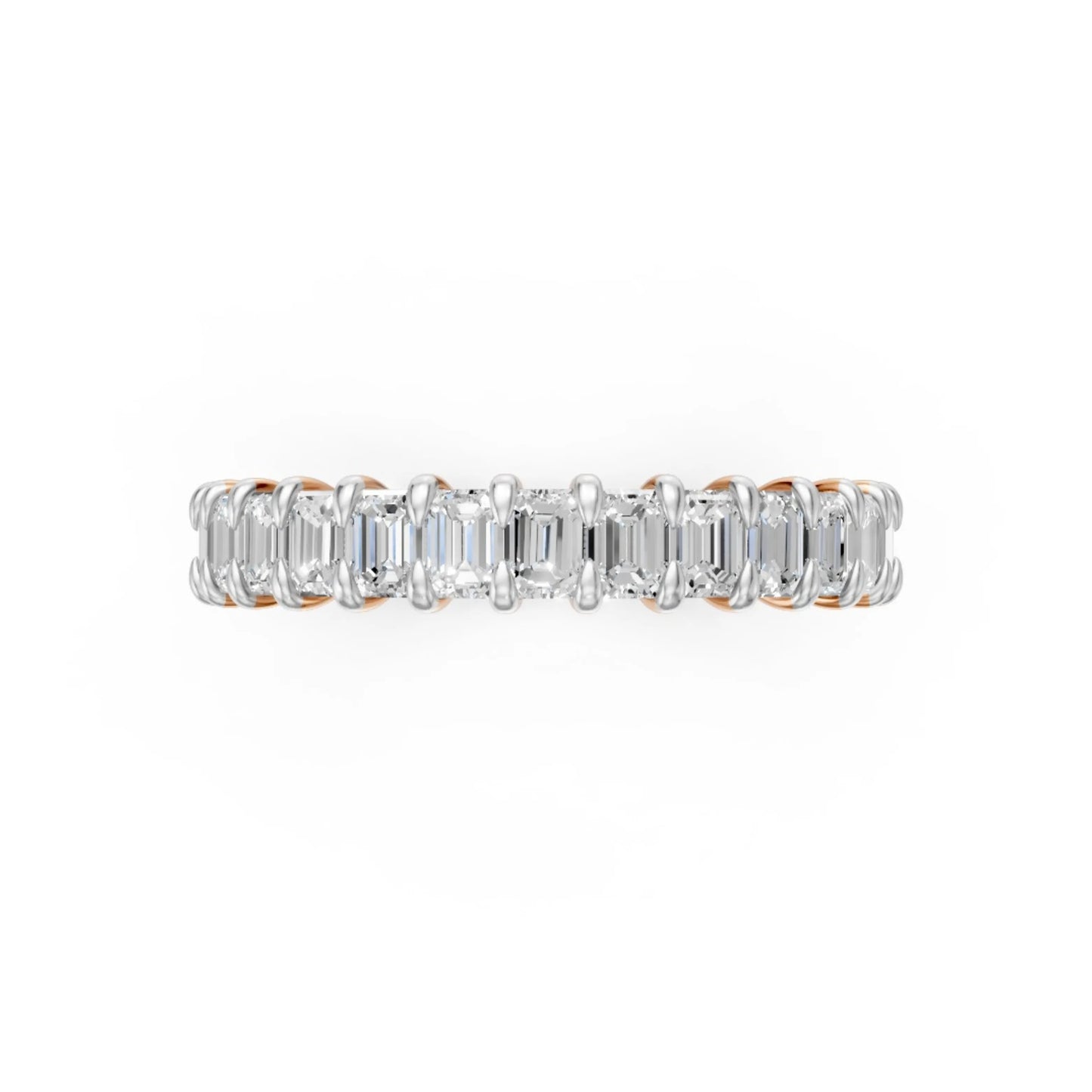 Emerald Eternity Ring Rose Gold
