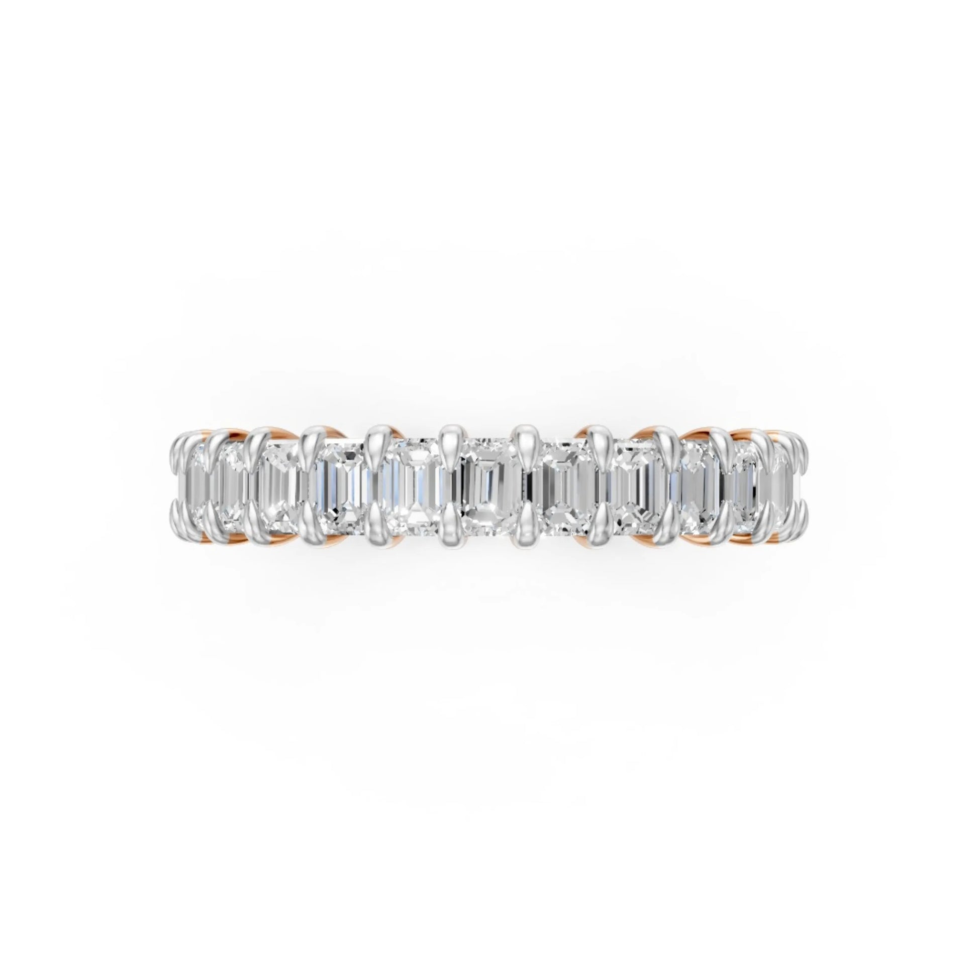 Emerald Eternity Ring Rose Gold