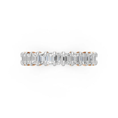 Emerald Eternity Ring Rose Gold