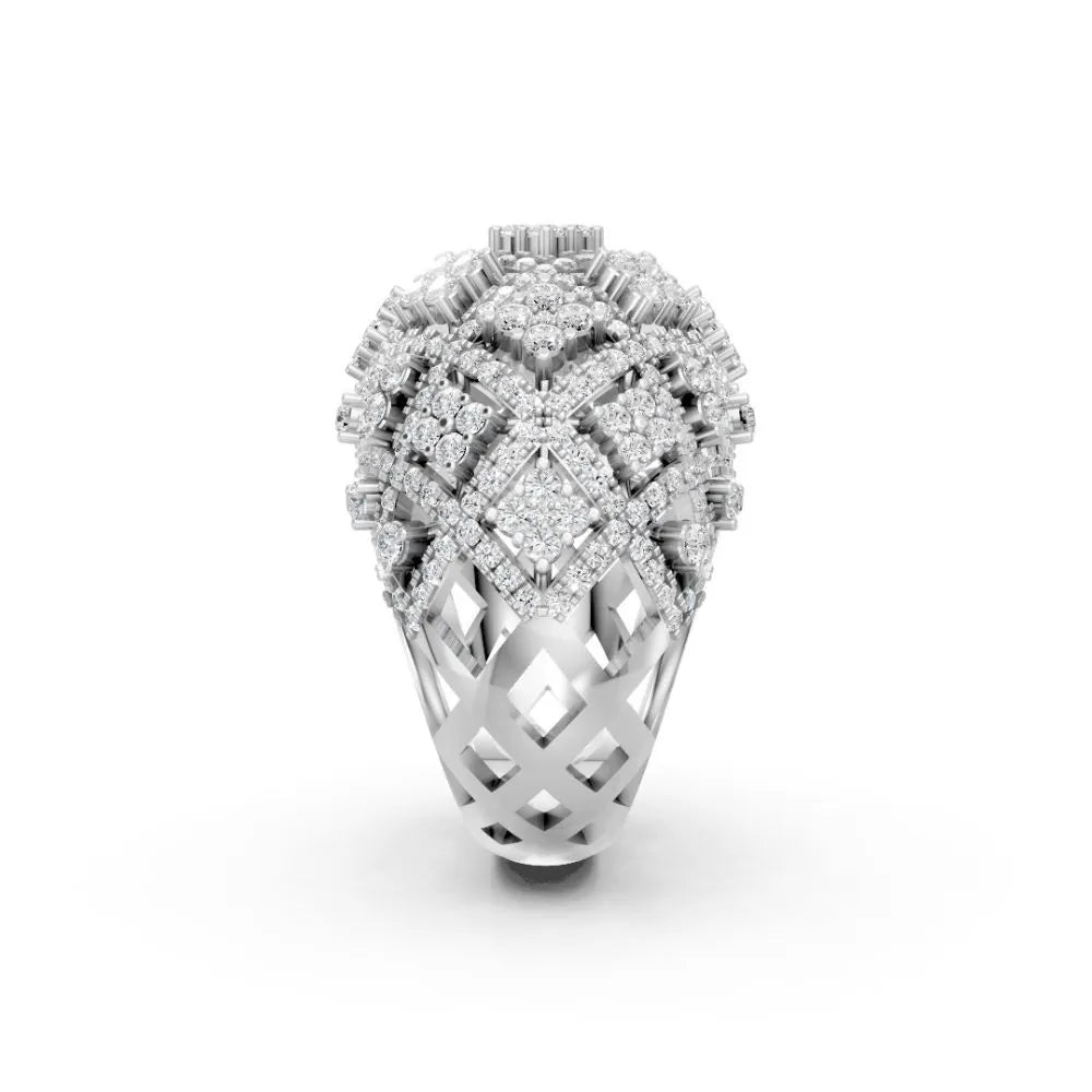 DomeLuxe Gold Diamond Ring White Gold