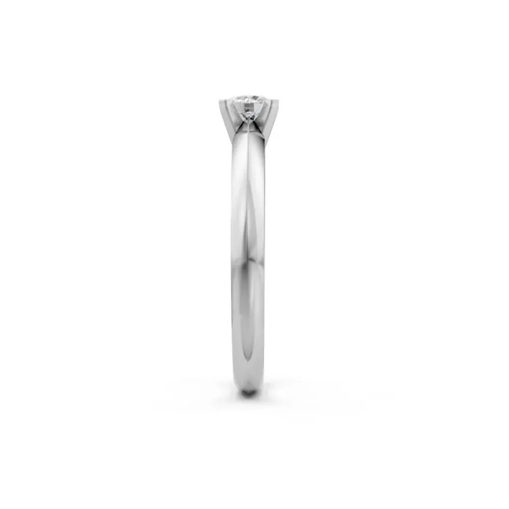 Eternal Shine Solitaire Ring White Gold