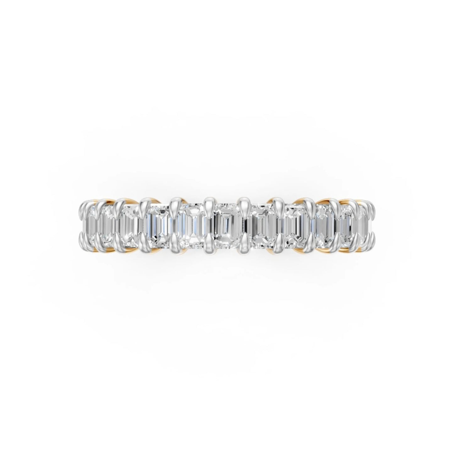 Emerald Eternity Ring Yellow Gold