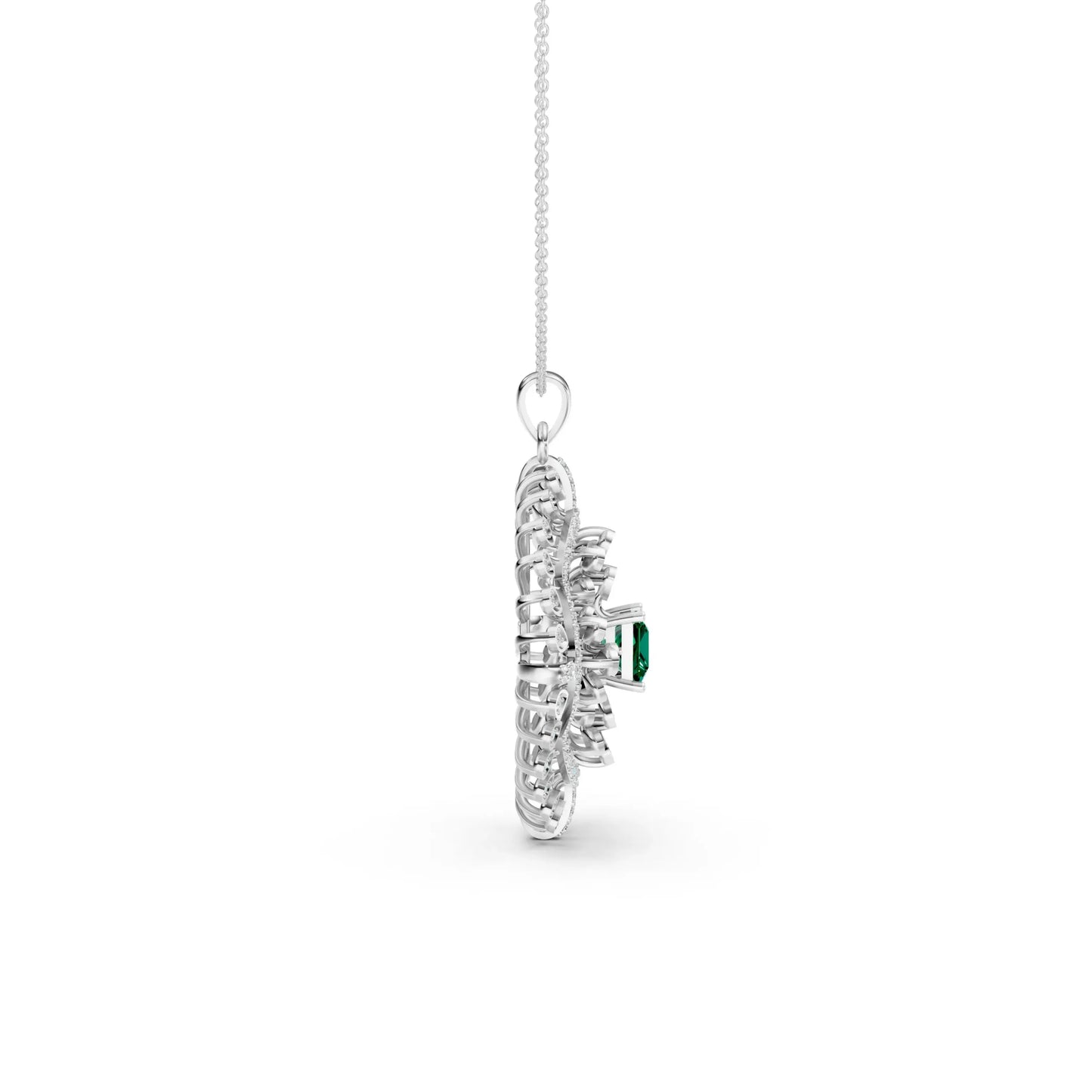Heritage Emerald Pendant White Gold
