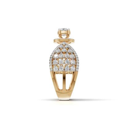 Bridal Statement Ring Yellow Gold