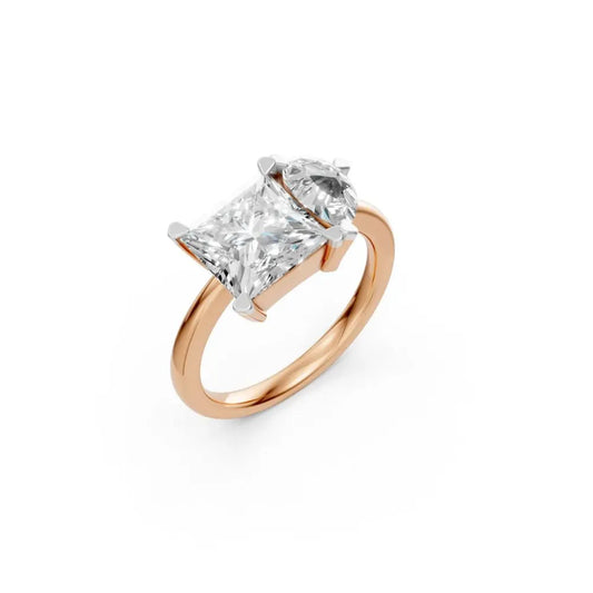 Eternal Duo Toi et Moi Ring Rose Gold