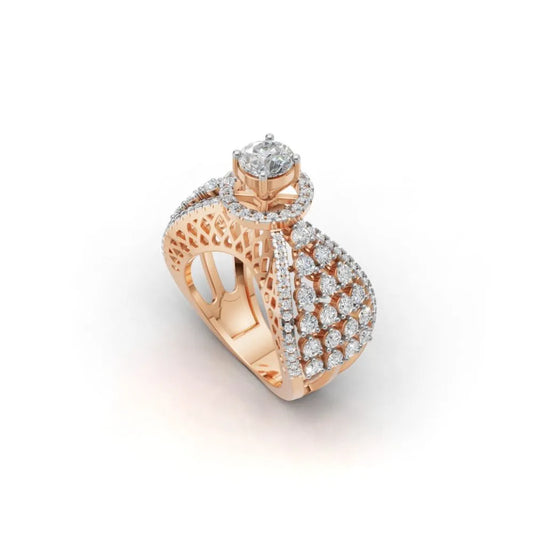 Bridal Statement Ring Rose Gold