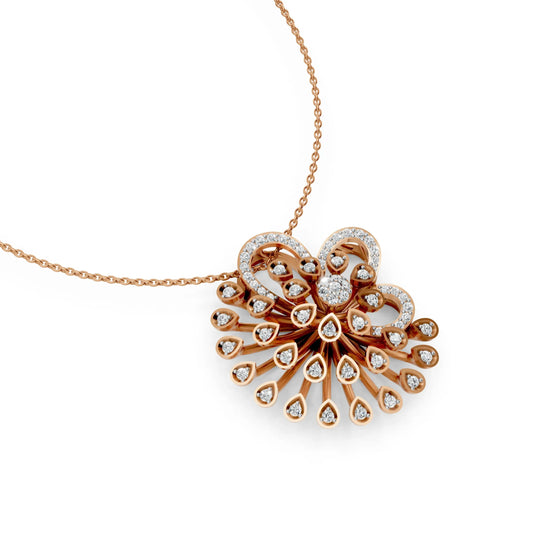 Floral Burst Pendant Rose Gold