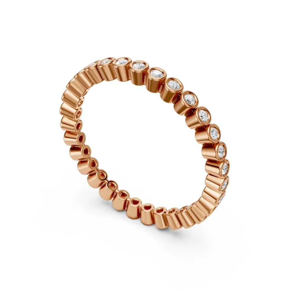 ModernGlow Bezel Eternity Band Rose Gold