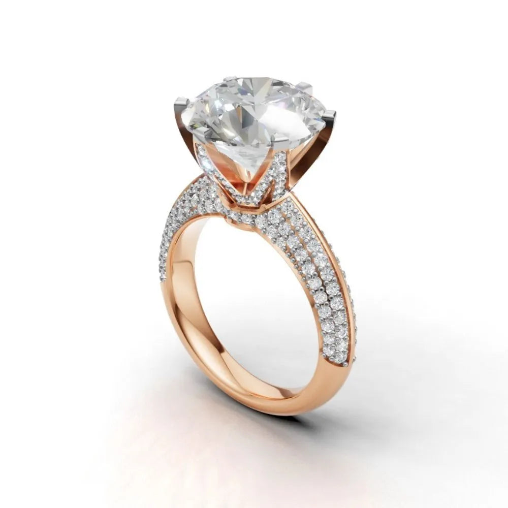 Celeste Shine Solitaire Ring Rose Gold
