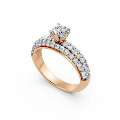 Triluxe Sparkle Solitaire Ring Rose Gold