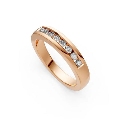 ClassicChannel Round Diamond Band Rose Gold