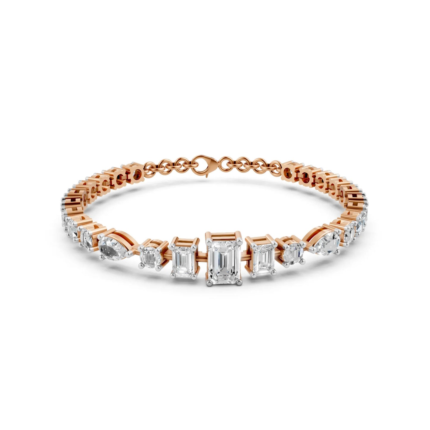 Elegant Diamond Bracelet Rose Gold