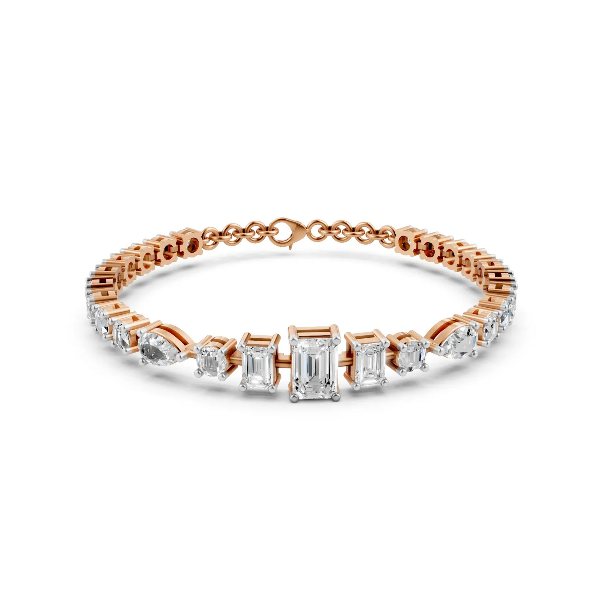 Elegant Diamond Bracelet Rose Gold