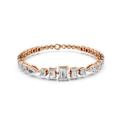 Elegant Diamond Bracelet Rose Gold