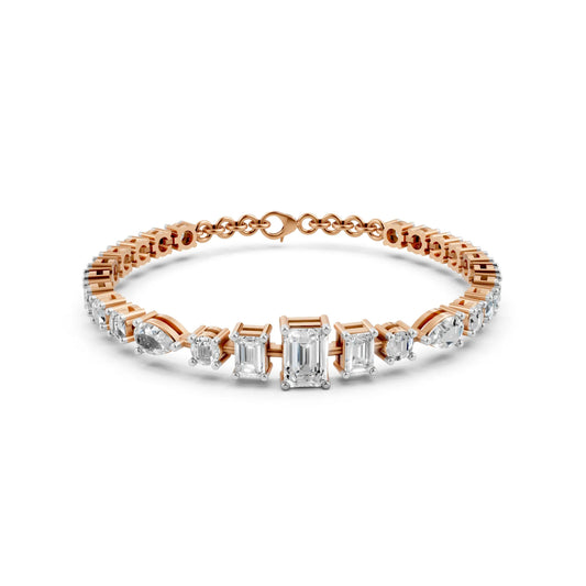 Elegant Diamond Bracelet Rose Gold