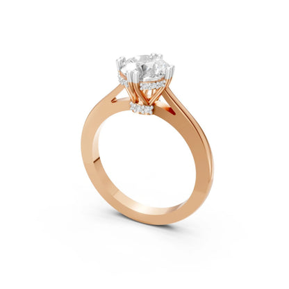 Timeless Solitaire Diamond Ring Rose Gold