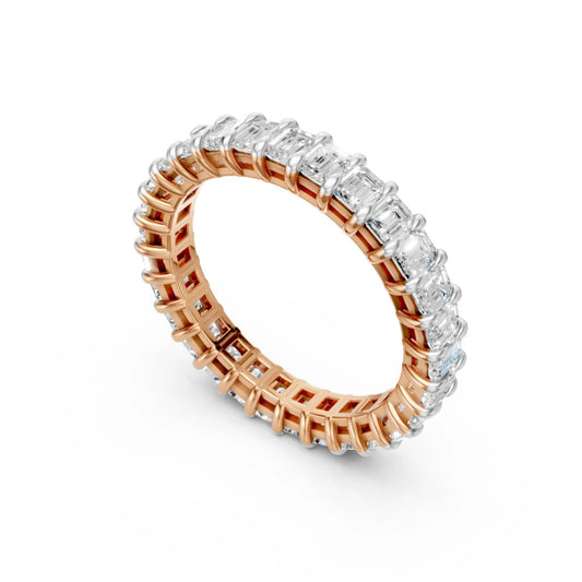 Emerald Eternity Ring Rose Gold