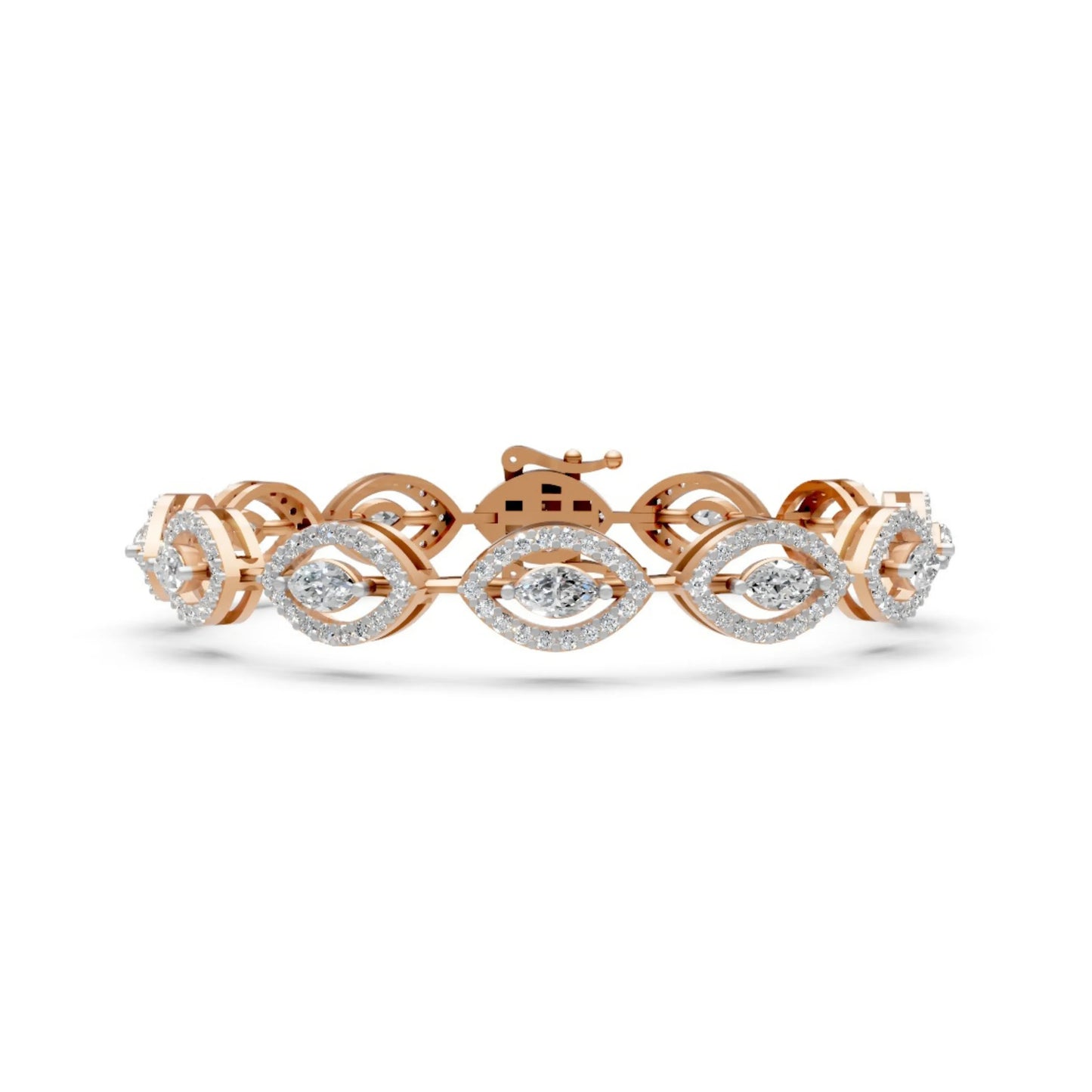 Paisley Diamond Bracelet Rose Gold