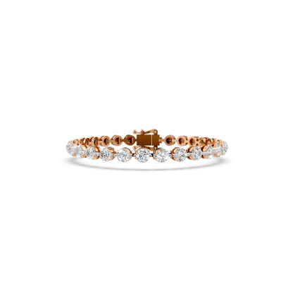 Contemporary Diamond Bracelet Rose Gold