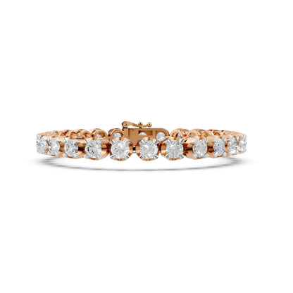 Classic Diamond Tennis Bracelet Rose Gold 