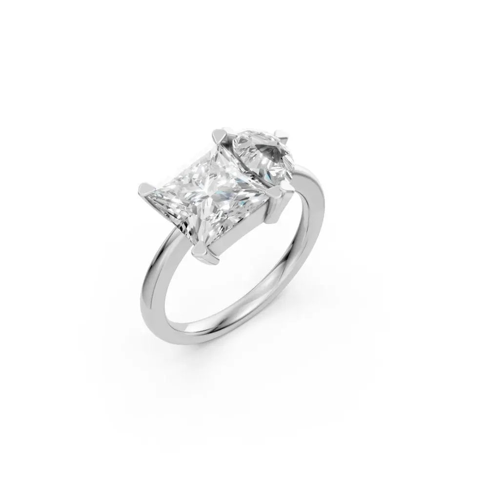 Eternal Duo Toi et Moi Ring White Gold