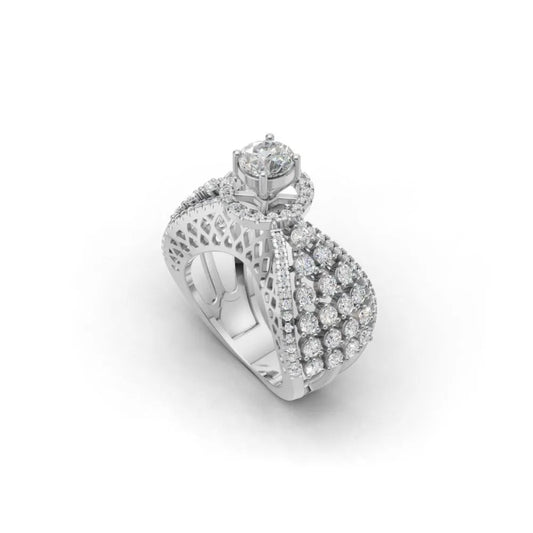 Bridal Statement Ring White Gold