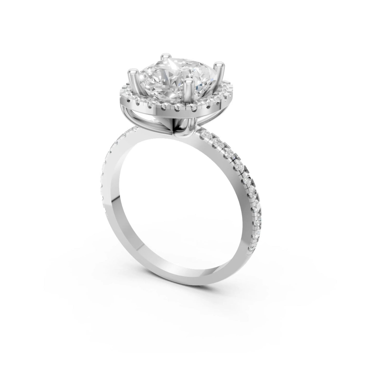 Timeless Bloom Solitaire Ring White Gold