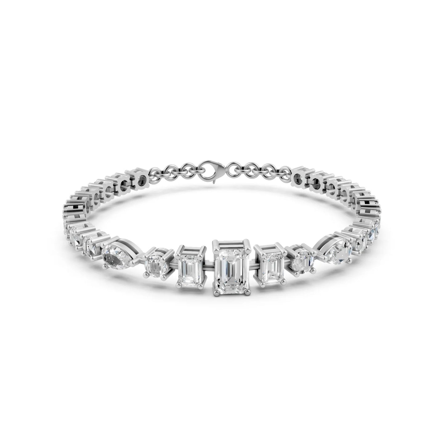 Elegant Diamond Bracelet White Gold