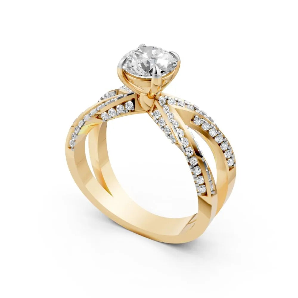 TwinGrace Diamond Bridal Set Yellow Gold
