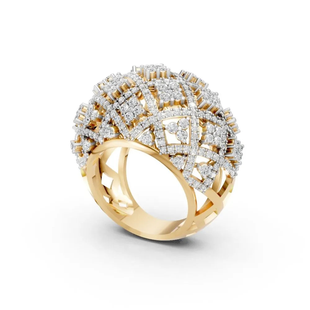 DomeLuxe Gold Diamond Ring Yellow Gold