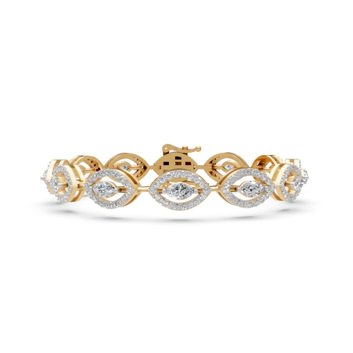 Paisley Diamond Bracelet Yellow Gold