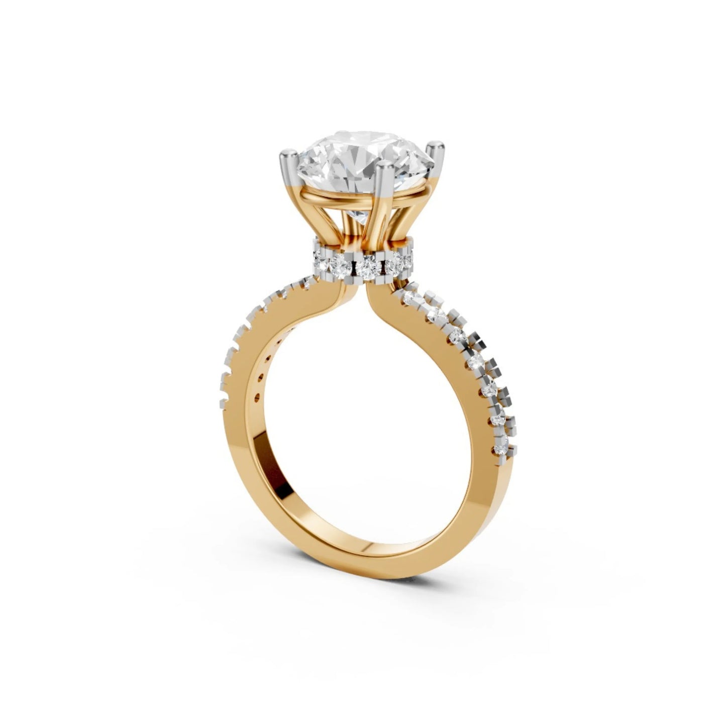 PureGlow Pavé Band Ring Yellow Gold
