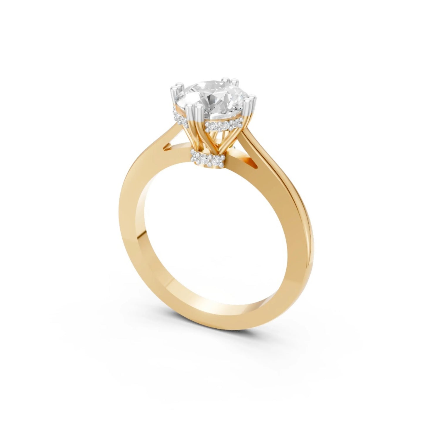 Timeless Solitaire Diamond Ring Yellow Gold