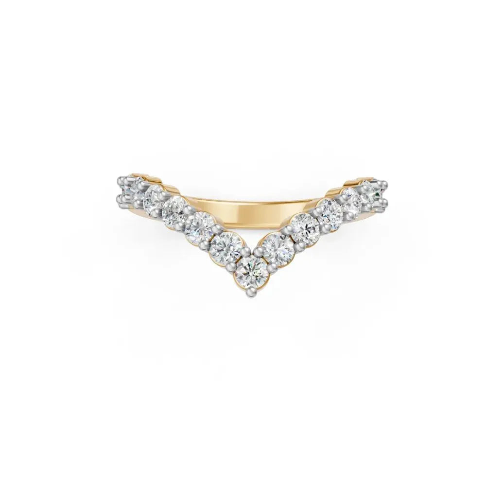 Timeless V-Curve Wedding Band Yellow Gold