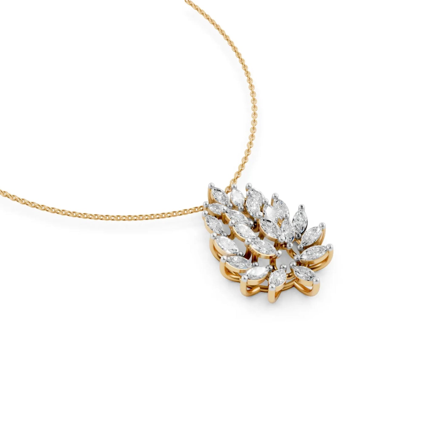 Leaf Pendant Yellow Gold