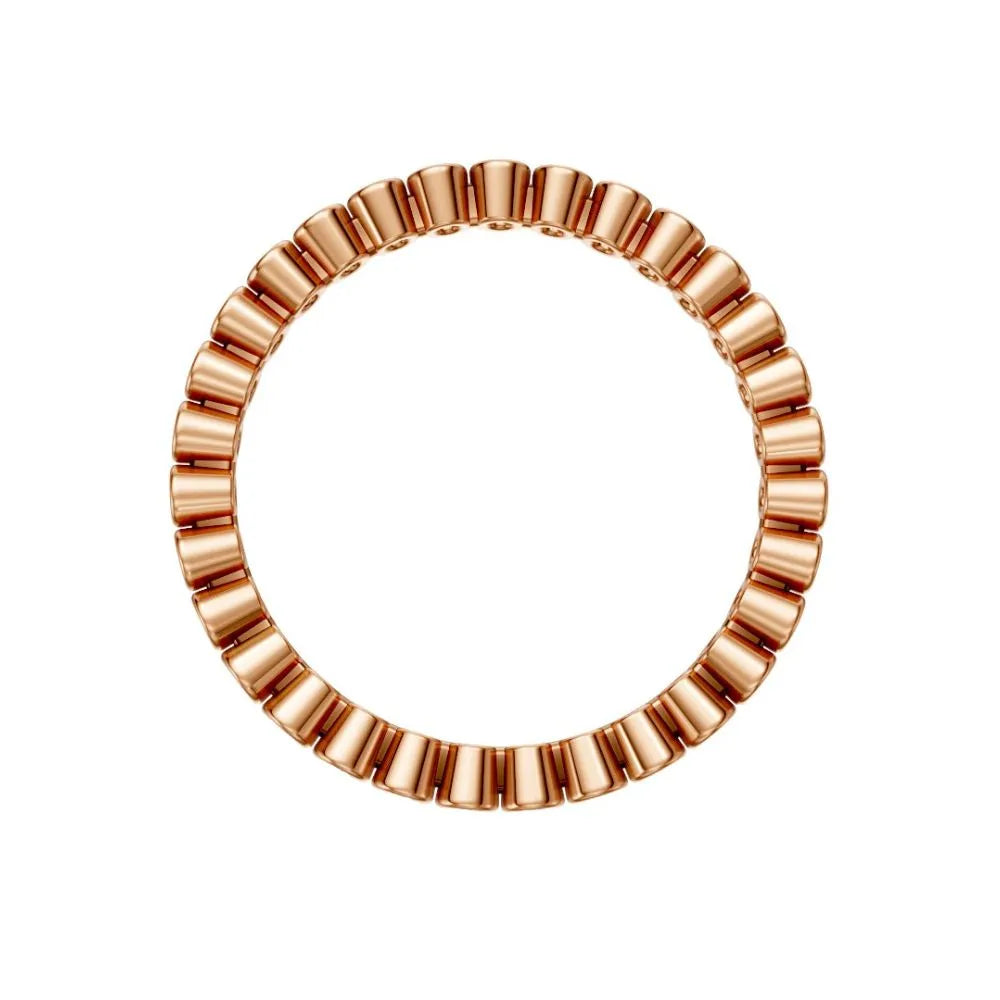ModernGlow Bezel Eternity Band Rose Gold