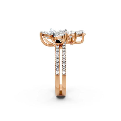 BlossomGlow Marquise Diamond Ring Rose Gold
