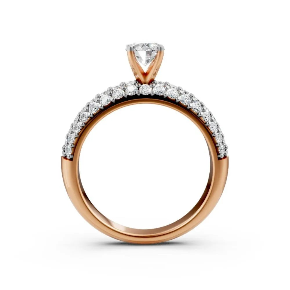 Triluxe Sparkle Solitaire Ring Rose Gold