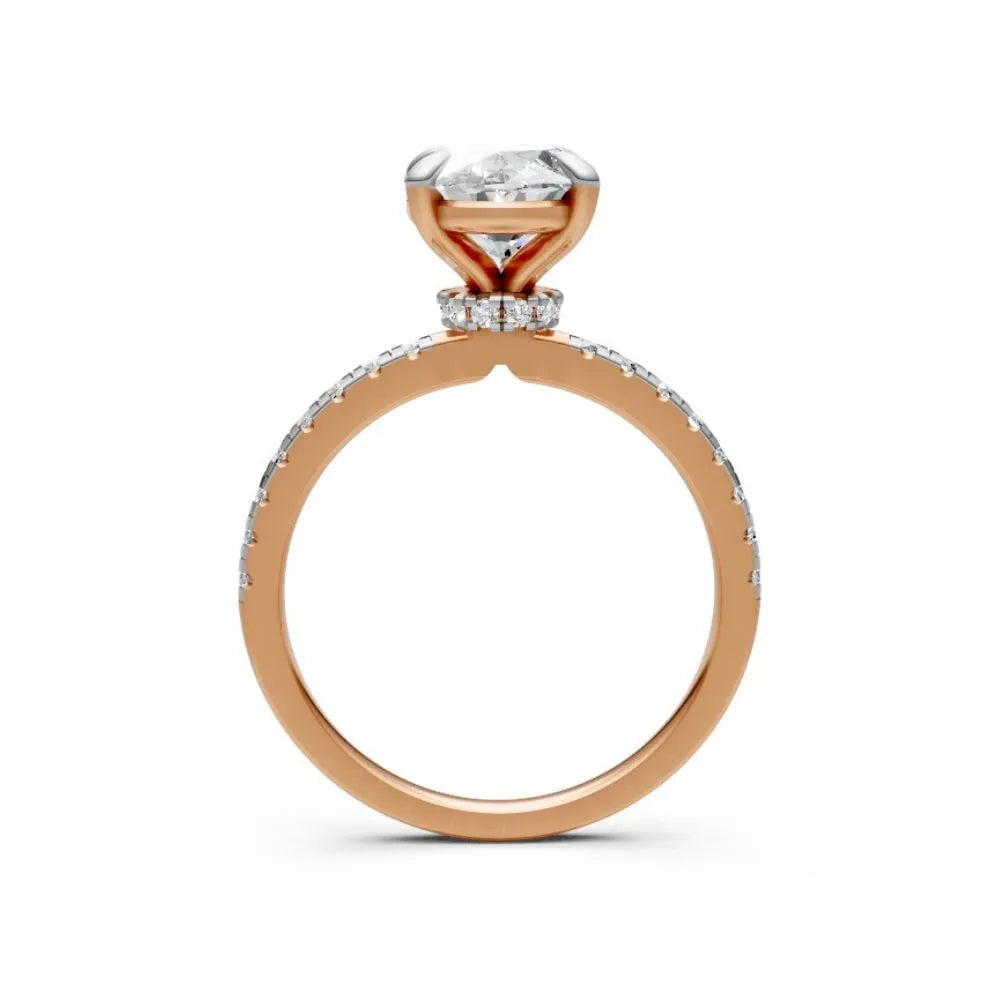 EternaSpark Pavé Solitaire Ring Rose Gold