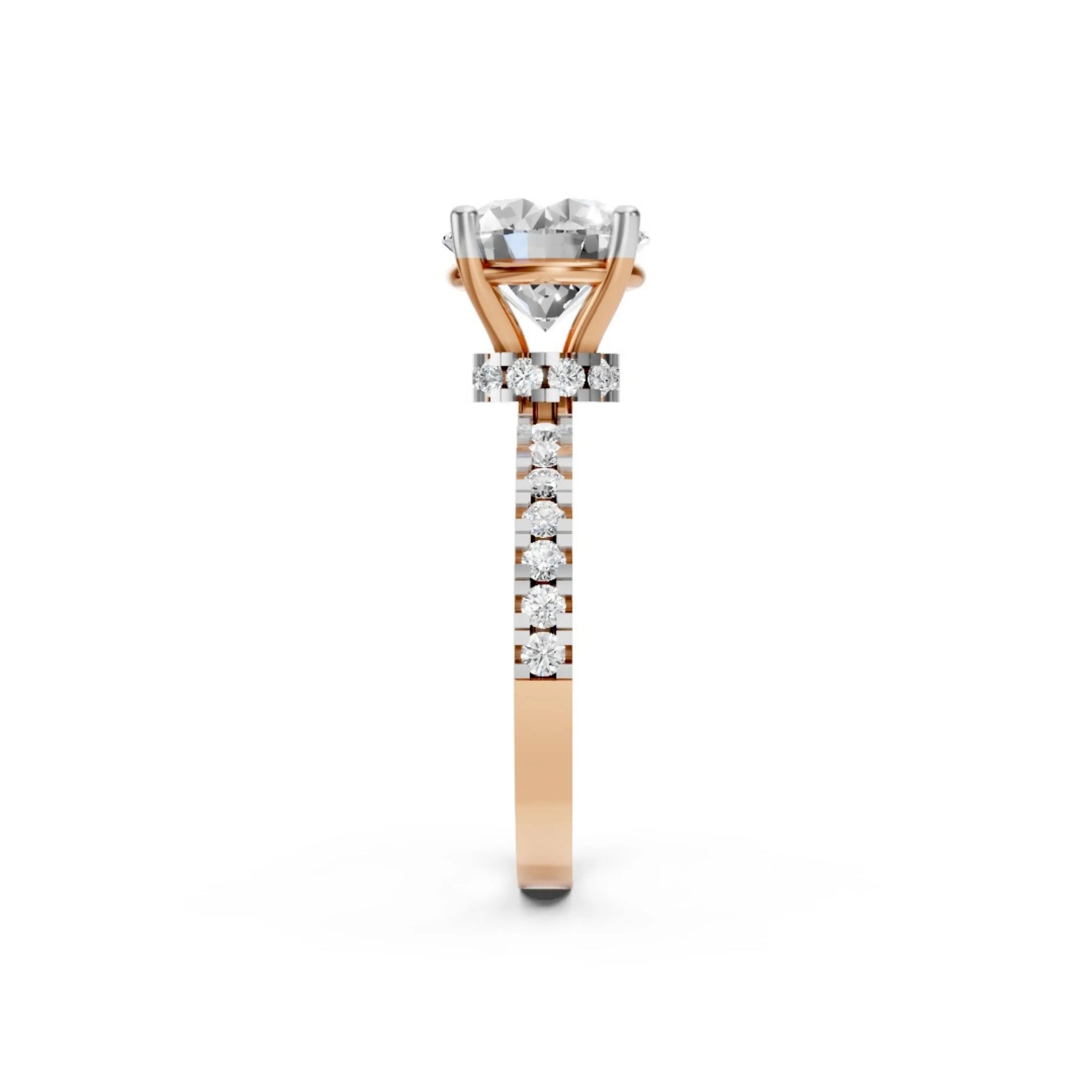 PureGlow Pavé Band Ring Rose Gold
