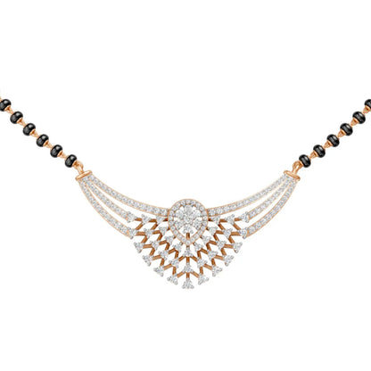 Teardrop Diamond Mangalsutra Rose Gold